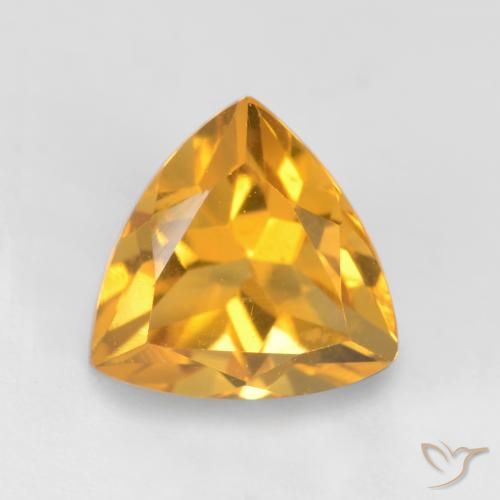1.27ct Naturale Dorato scuro Citrino, Taglio trillion, VS