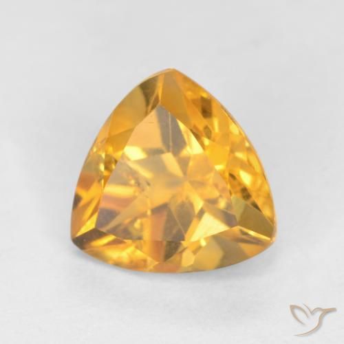 Citrino Arancio Dorato Profondo naturale da 1.16 ct, Taglio trillion, VS-SI