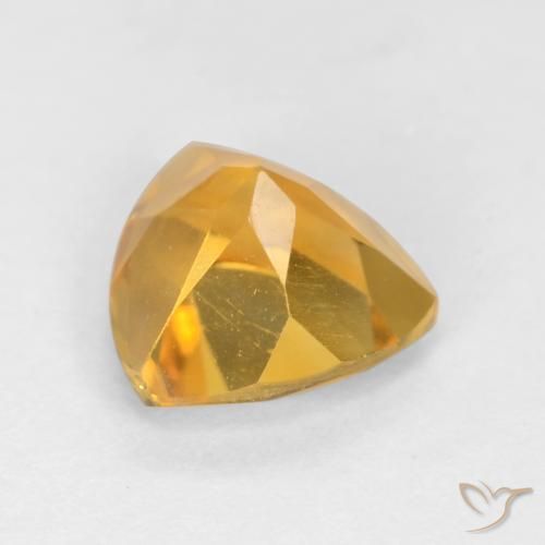 Citrino Arancio Dorato Profondo naturale da 1.16 ct, Taglio trillion, VS-SI