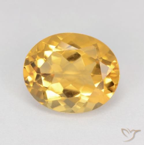 3.71ct Naturale Oro medio Citrino, Ovale, VS
