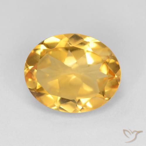 3.40ct Naturale Dorato medio Citrino, Ovale, VS