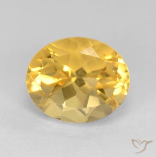 4.09ct Naturale Dorato medio Citrino, Ovale, VS