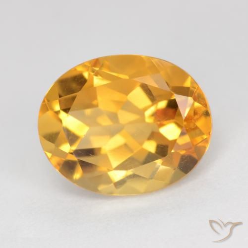 3.97ct Naturale Dorato scuro Citrino, Ovale, VS