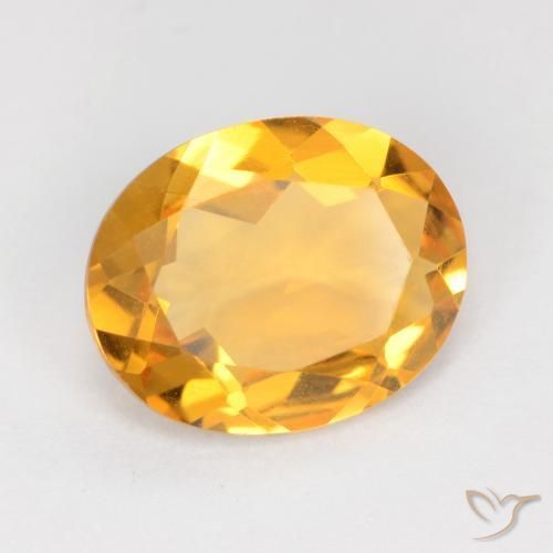 Citrino Arancio-Oro naturale da 2.55 ct, Ovale, VS