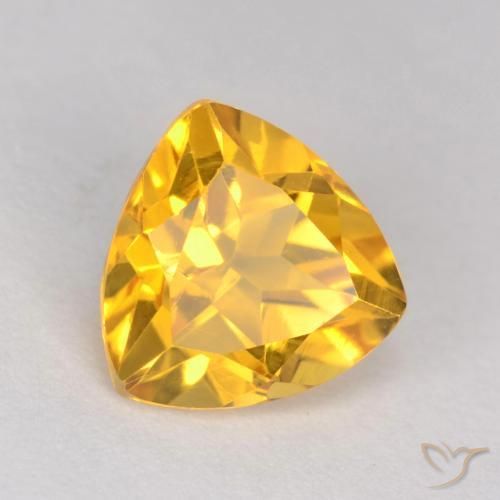 Citrino Oro medio naturale da 1.19 ct, Taglio trillion, VS