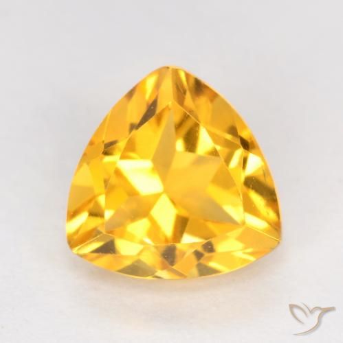 1.21ct Naturale Oro brillante Citrino, Taglio trillion, VS