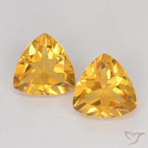 2.03ctw Naturale Dorato medio Citrino, Taglio trillion, VS