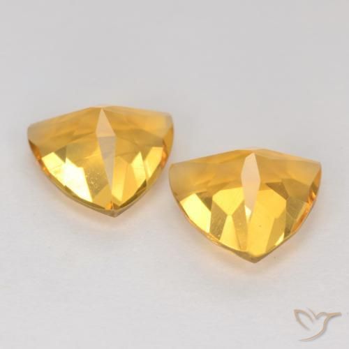 Gemme di Citrino Dorato medio naturale da 2.03 ct, Taglio trillion, VS