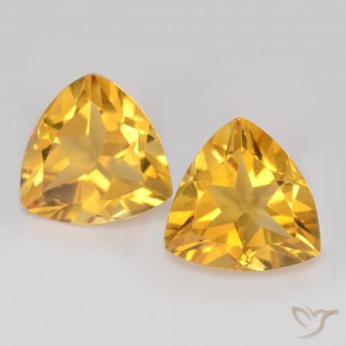 2.00ctw Naturale Dorato medio Citrino, Taglio trillion, VS