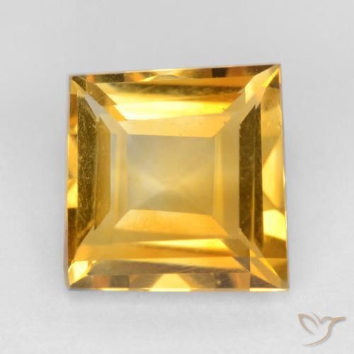2.12ct Naturale Dorato scuro Citrino, Quadrato, VS