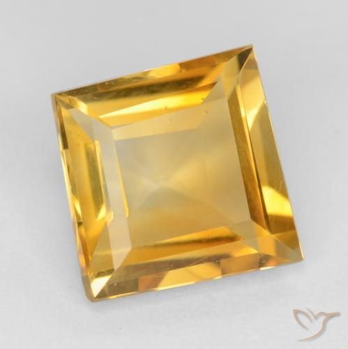 Citrino Dorato scuro naturale da 2.12 ct, Quadrato, VS