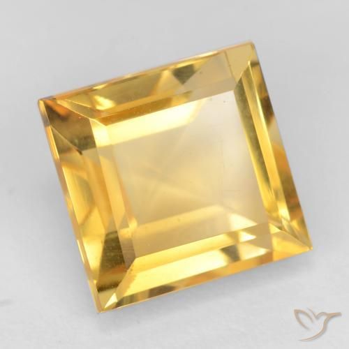Citrino Oro brillante naturale da 3.79 ct, Quadrato, VS