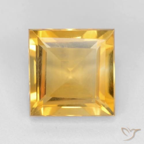 2.63ct Naturale Oro brillante Citrino, Quadrato, VS