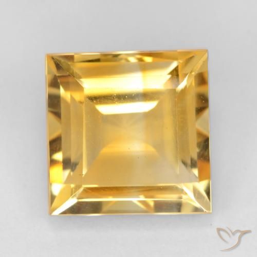 3.43ct Naturale Oro brillante Citrino, Quadrato, VS