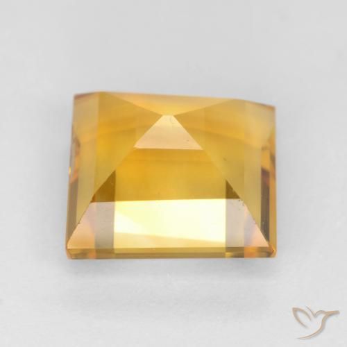 Citrino Arancio dorato naturale da 3.31 ct, Quadrato, VS