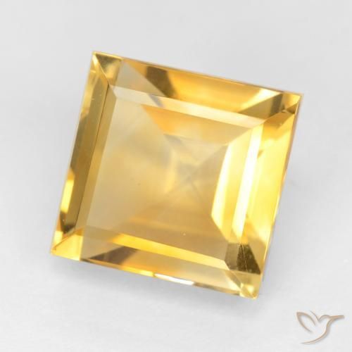 Citrino Arancio dorato naturale da 3.75 ct, Quadrato, VS