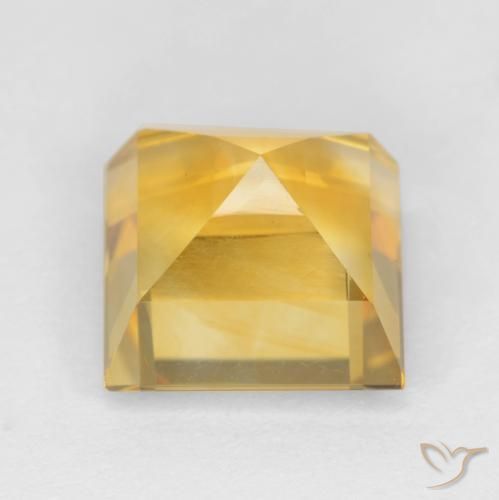 Citrino Arancio dorato naturale da 3.75 ct, Quadrato, VS