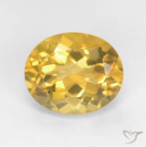 3.71ct Naturale Dorato medio Citrino, Ovale, VS