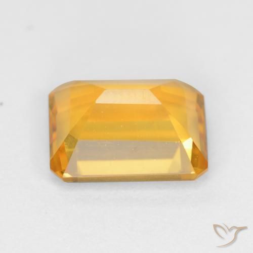 Citrino Oro medio naturale da 1.54 ct, Ottagonale / Taglio smeraldo, VVS-VS
