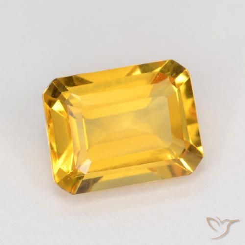 Citrino Oro medio naturale da 1.63 ct, Ottagonale / Taglio smeraldo, VVS-VS