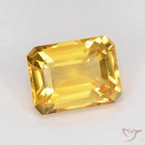 Citrino Dorato naturale da 1.62 ct, Ottagonale / Taglio smeraldo, VVS-VS