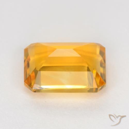 Citrino Dorato medio naturale da 1.66 ct, Ottagonale / Taglio smeraldo, VVS-VS