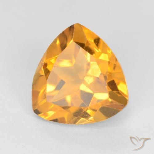 Citrino Arancio-Oro naturale da 1.26 ct, Taglio trillion, VS