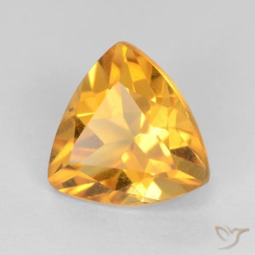Citrino Arancio Dorato Profondo naturale da 1.09 ct, Taglio trillion, VS