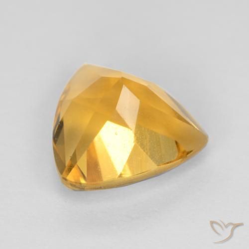 Citrino Arancio Dorato Profondo naturale da 1.09 ct, Taglio trillion, VS