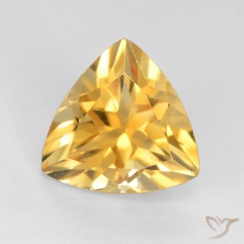 1.13ct Naturale Oro brillante Citrino, Taglio trillion, VS