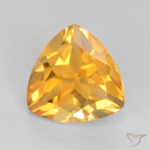 1.34ct Naturale Dorato medio Citrino, Taglio trillion, VS