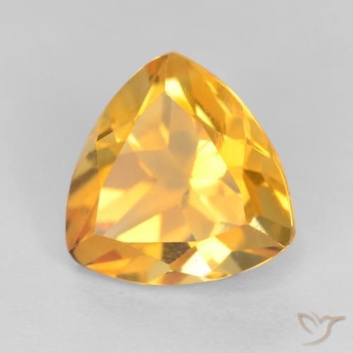 Citrino Dorato medio naturale da 1.34 ct, Taglio trillion, VS