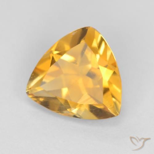 Citrino Arancio dorato naturale da 0.91 ct, Taglio trillion, VS