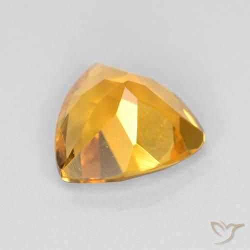 Citrino Arancio dorato naturale da 0.91 ct, Taglio trillion, VS