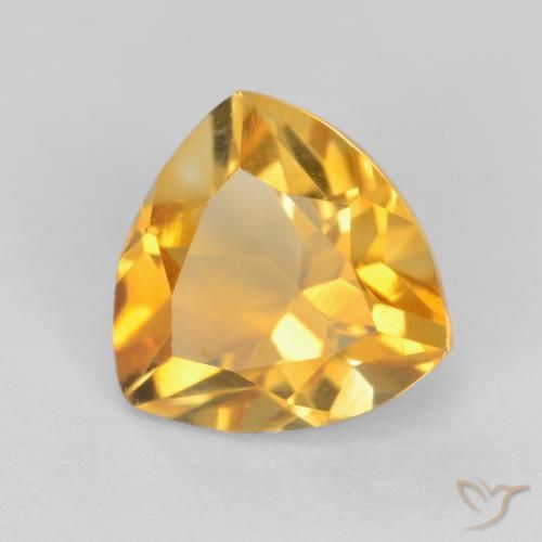 Citrino Arancio dorato naturale da 1.14 ct, Taglio trillion, VS