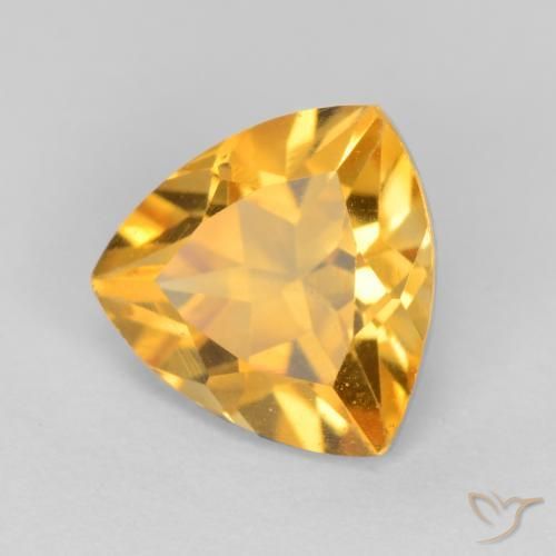 Citrino Dorato medio naturale da 1.09 ct, Taglio trillion, VS