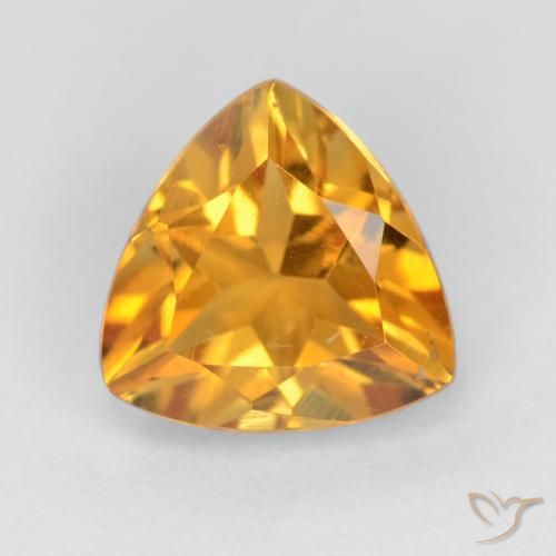 1.13ct Naturale Arancio intenso-OroG Citrino, Taglio trillion, VS