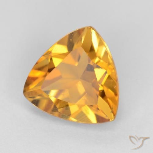 Citrino Arancio intenso-OroG naturale da 1.13 ct, Taglio trillion, VS