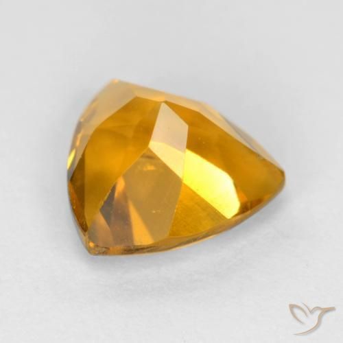 Citrino Arancio intenso-OroG naturale da 1.13 ct, Taglio trillion, VS