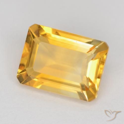 Citrino Dorato medio naturale da 1.47 ct, Ottagonale / Taglio smeraldo, VS