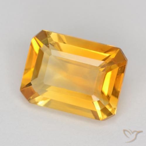 Citrino Arancio Dorato Profondo naturale da 1.45 ct, Ottagonale / Taglio smeraldo, VS