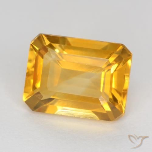 Citrino Arancio Dorato Profondo naturale da 1.57 ct, Ottagonale / Taglio smeraldo, VS