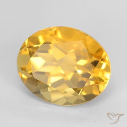 Citrino Oro brillante naturale da 3.40 ct, Ovale, VVS-VS