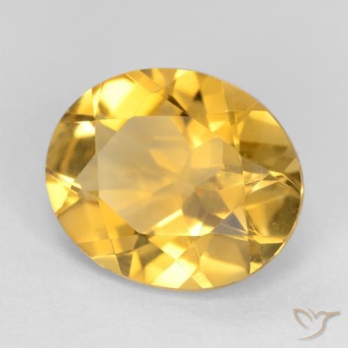 Citrino Dorato medio naturale da 3.06 ct, Ovale, VVS-VS