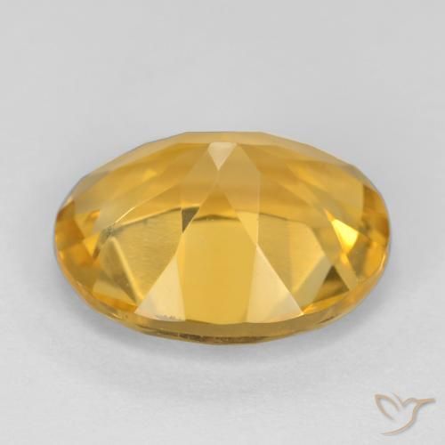Citrino Dorato medio naturale da 3.06 ct, Ovale, VVS-VS