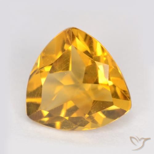 0.98ct Naturale Arancio-Oro Citrino, Taglio trillion, VS