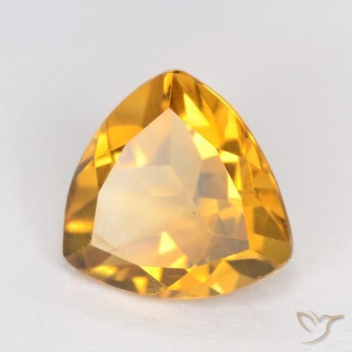 Citrino Arancio-Oro naturale da 0.98 ct, Taglio trillion, VS