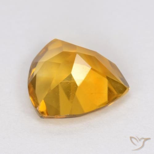 Citrino Arancio-Oro naturale da 0.98 ct, Taglio trillion, VS
