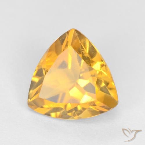 Citrino Dorato medio naturale da 0.95 ct, Taglio trillion, VS