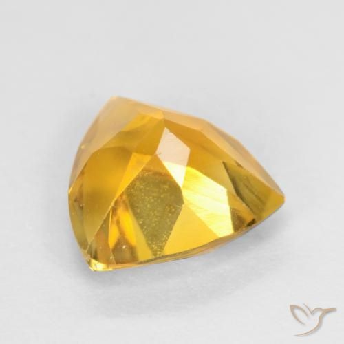 Citrino Dorato medio naturale da 0.95 ct, Taglio trillion, VS